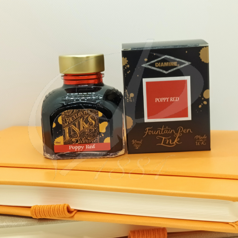 Encre Diamine Poppy Red pour stylo plume Encre Diamine Poppy Red pour stylo plume